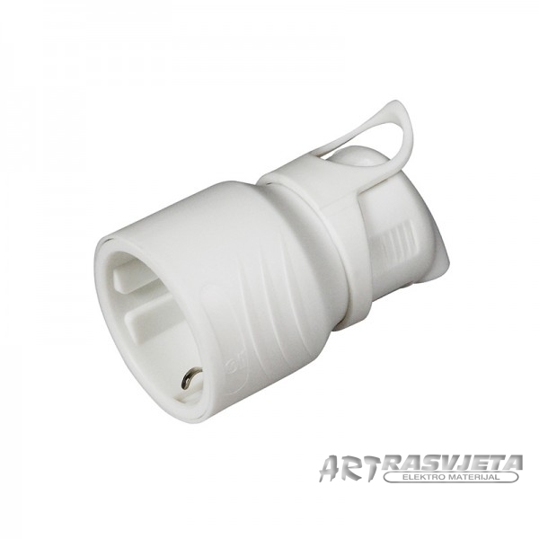 CO UTIKAČ ŠUKO KUTNI ŽENSKI BIJELI 16A 250V